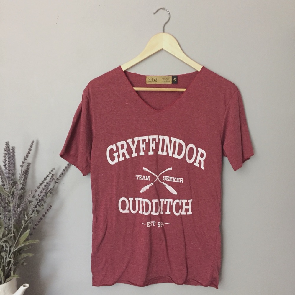 Harry Potter Gryffindor Quidditch Team V-Neck Top
